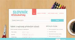 Desktop Screenshot of krizovkarsky-slovnik.cz